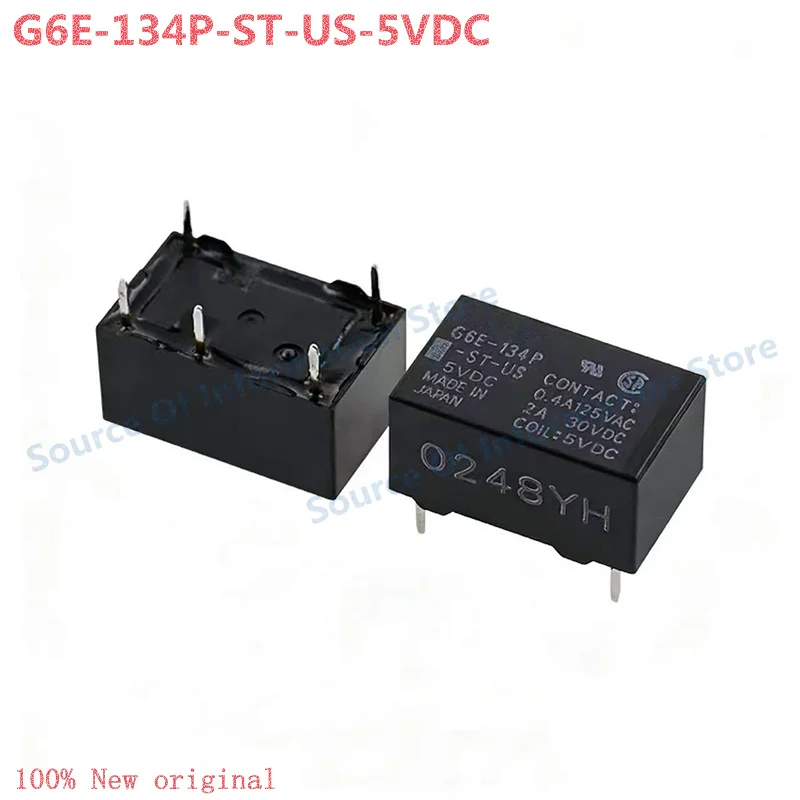 

5Pcs G6E-134P-ST-US-5VDC Low Signal Relay 0.4A 1250VAC 5Pin 100% New