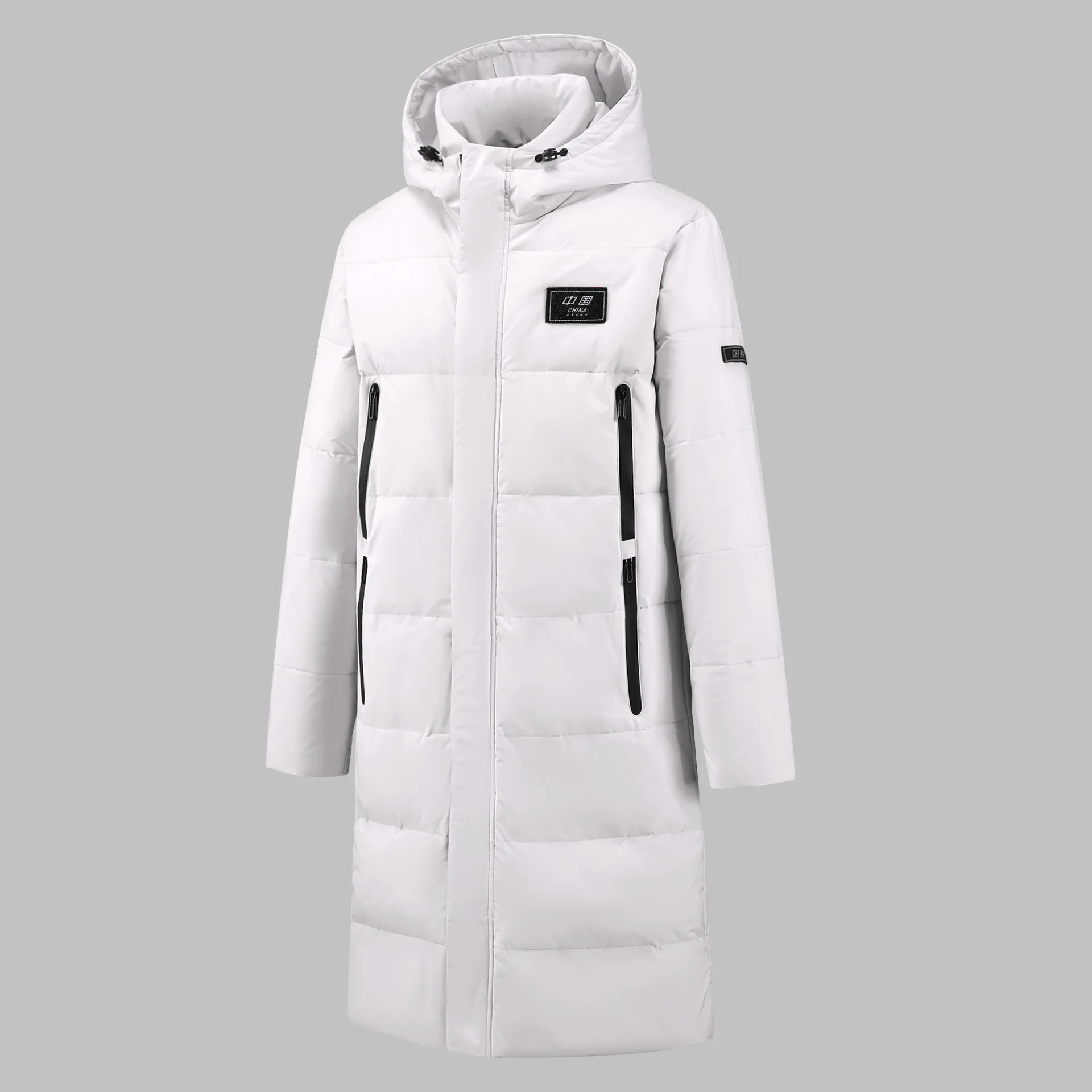 Men Hooded Long Puffer Jackets Quality White Duck Down Coats Unisex Winter Down Jackets Couples Outdoor Windproof Warm Jackets 3