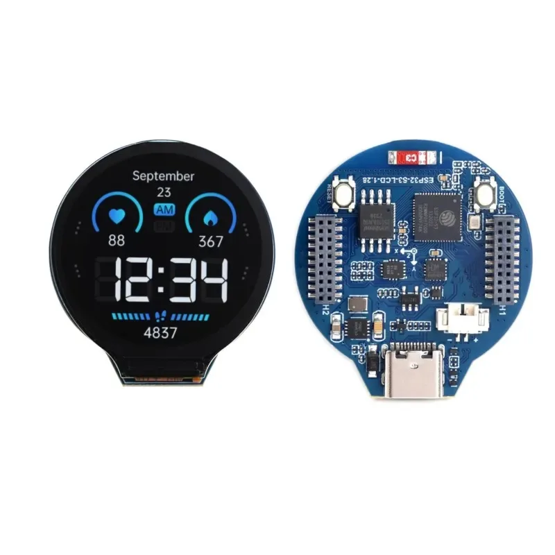 ESP32-S3 LCD development board 1.28 inch IPS round GC9A01 display driver support WiFi/Bluetooth view 2