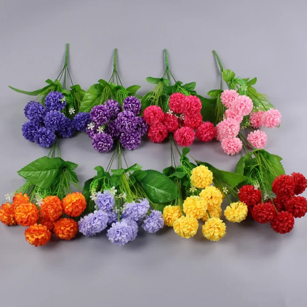

Multicolor Silk Hydrangea Artificial Flower White Red Pink Wedding Flowers Small Bouquet Fake Flowers Christmas Party DIY Decor