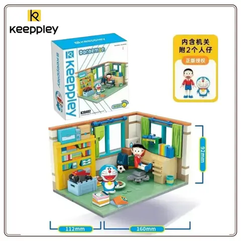 Keeppley Building Blocks Animation Doraemon Nobita's Room Cement Bottom Model Ornaments Puzzle Splicing Toy Collection Gift