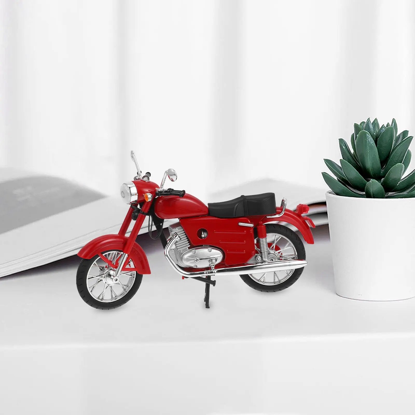 

Classic 80S Vintage Motorcycle Decor Red Metal Craft Decoration Home Office Motorcycle Enthusiasts Nostalgic Retro Lighting