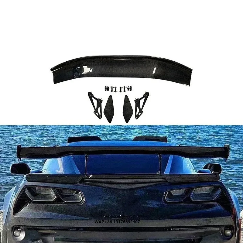 C7 GT Style Carbon Fiber Fibre Rear Trunk Spoiler Wing forCorvette C7 2014-2017