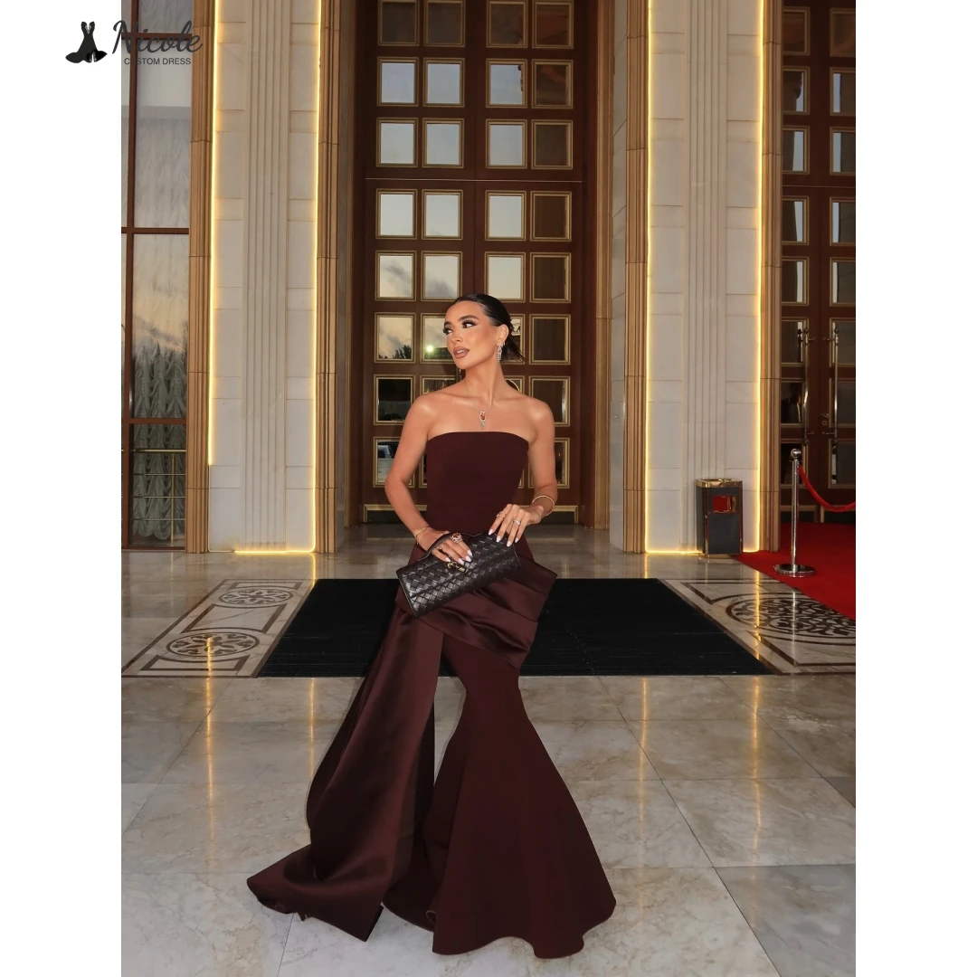 

Николь Бальные платья на заказ Элегантные вечерние платья для женщин Свеча Свадебное платье Юбка «рыбий хвост» Маленький хвост Пром