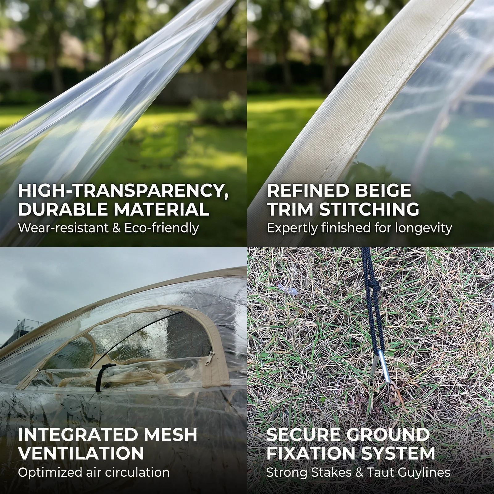2-4 Person Pop Up Bubble Tent for Photo Shoots, Clear View Dome Shelter, Photogenic Transparent Gazebo