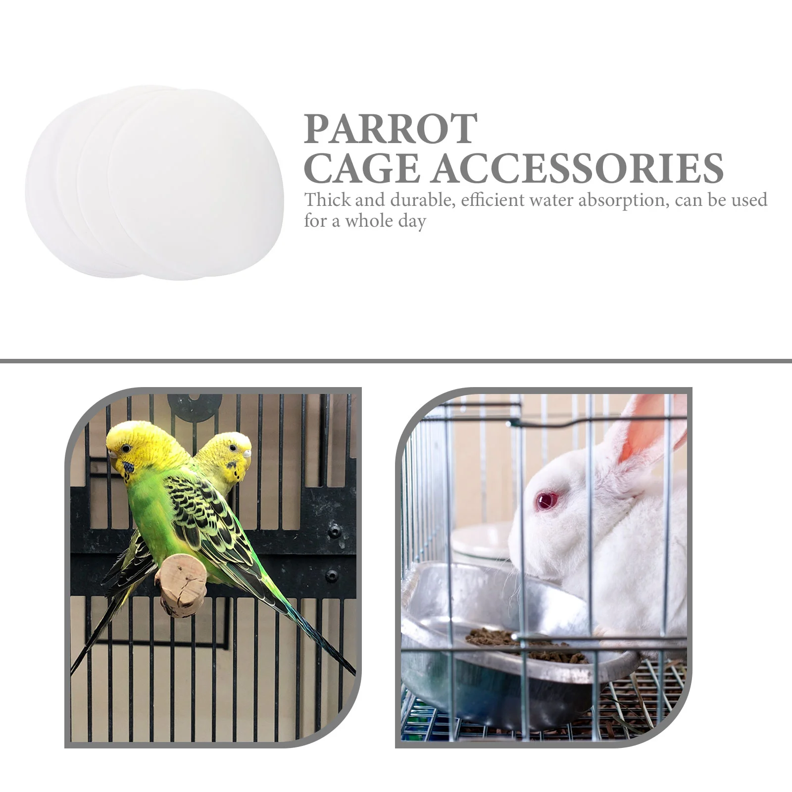 100 Sheets Pad Paper Bird Cage Cushion Parrot Absorbent Liners Thicken Cushions Mat Sanitation Health