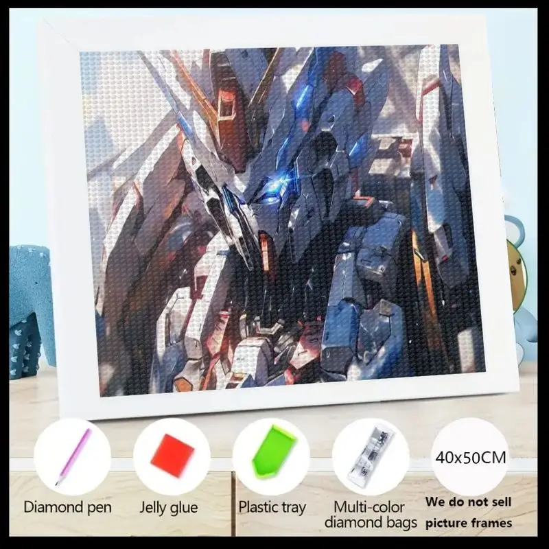 

1PC 5D Full Drill Sci-Fi Robot Mecha Diamond Painting Kit, Large 40x50CM DIY Crystal Diamond Painting, Rhinestone Art Mosaic Pic