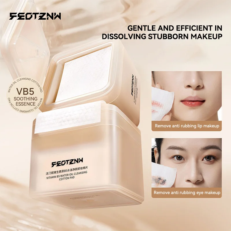 Feotznw Vitamin Water and Oil Cleansing and Makeup Remover Cotton Pads (Canned) are highly effective in removing makeup,