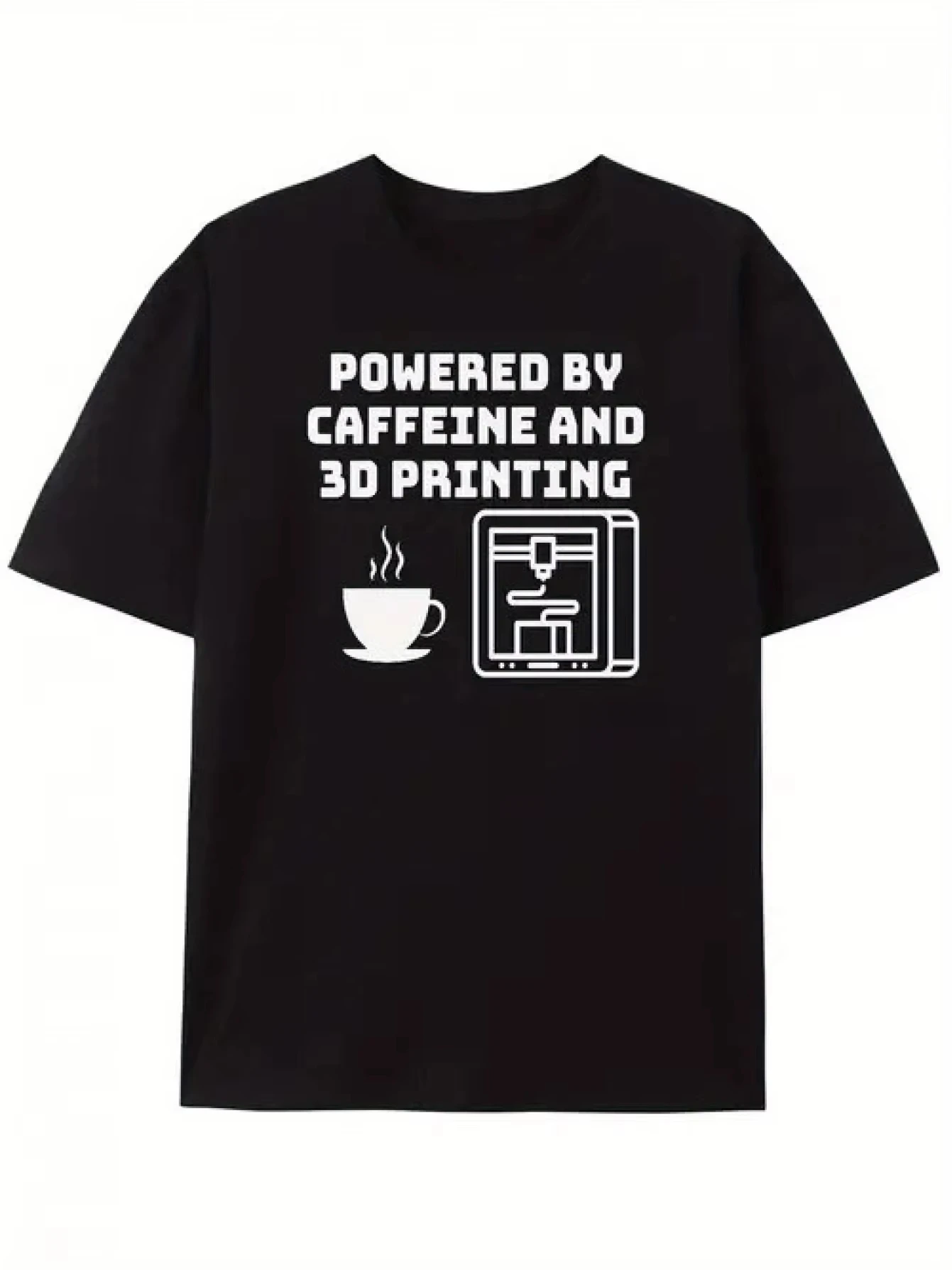 

2024, новые модные забавные 3D-принтеры, повседневные футболки, сила кофеина и 3D-печати, мужские и женские топы, высококачественный комфорт