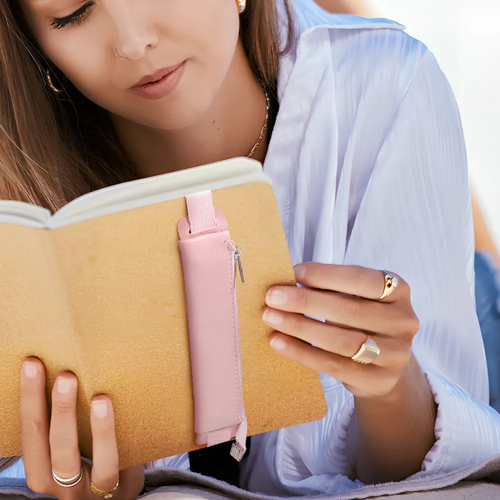 

2pcs Large Capacity Elastic Zipper Bag Planner Journal Notebook Travel Office Binder Case Binder Bag Zipper Pencil Holder