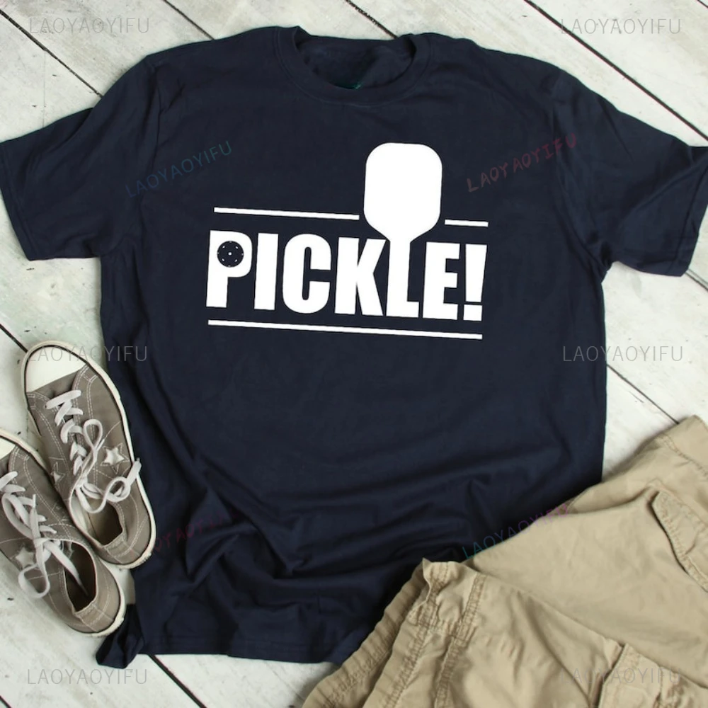 Pickleball Gift Pickle Player T Shirt Harajuku Casual Fashion Loose Hip Hop Punk Women Streetwear Breathe Comfort Man Tees