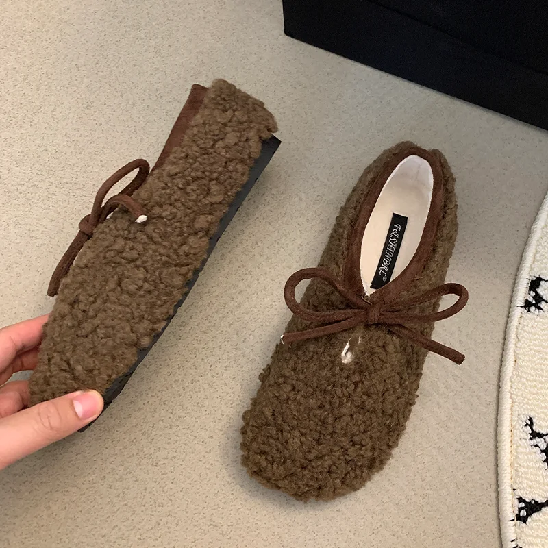 

Fur Women Loafers Shoes Casual Fashion Warm Cotton Shoes 2025 Winter New Comfort Sport Shoes Designer Casual Warm Mujer Zapatos