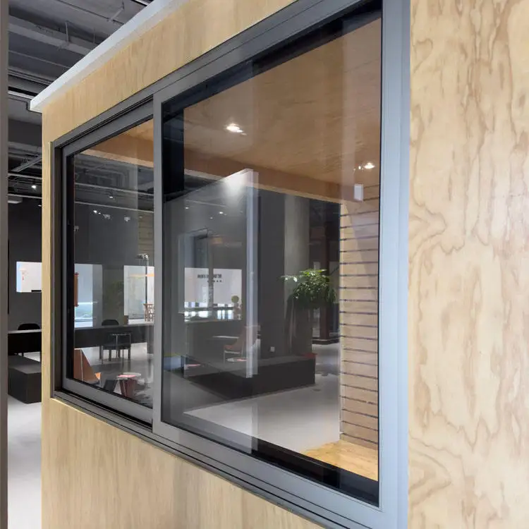 Aluminum Energy Efficient Modern Sliding Glass Window Rainproof Indoor Sliding Windows CE Certification Ventilation Windows