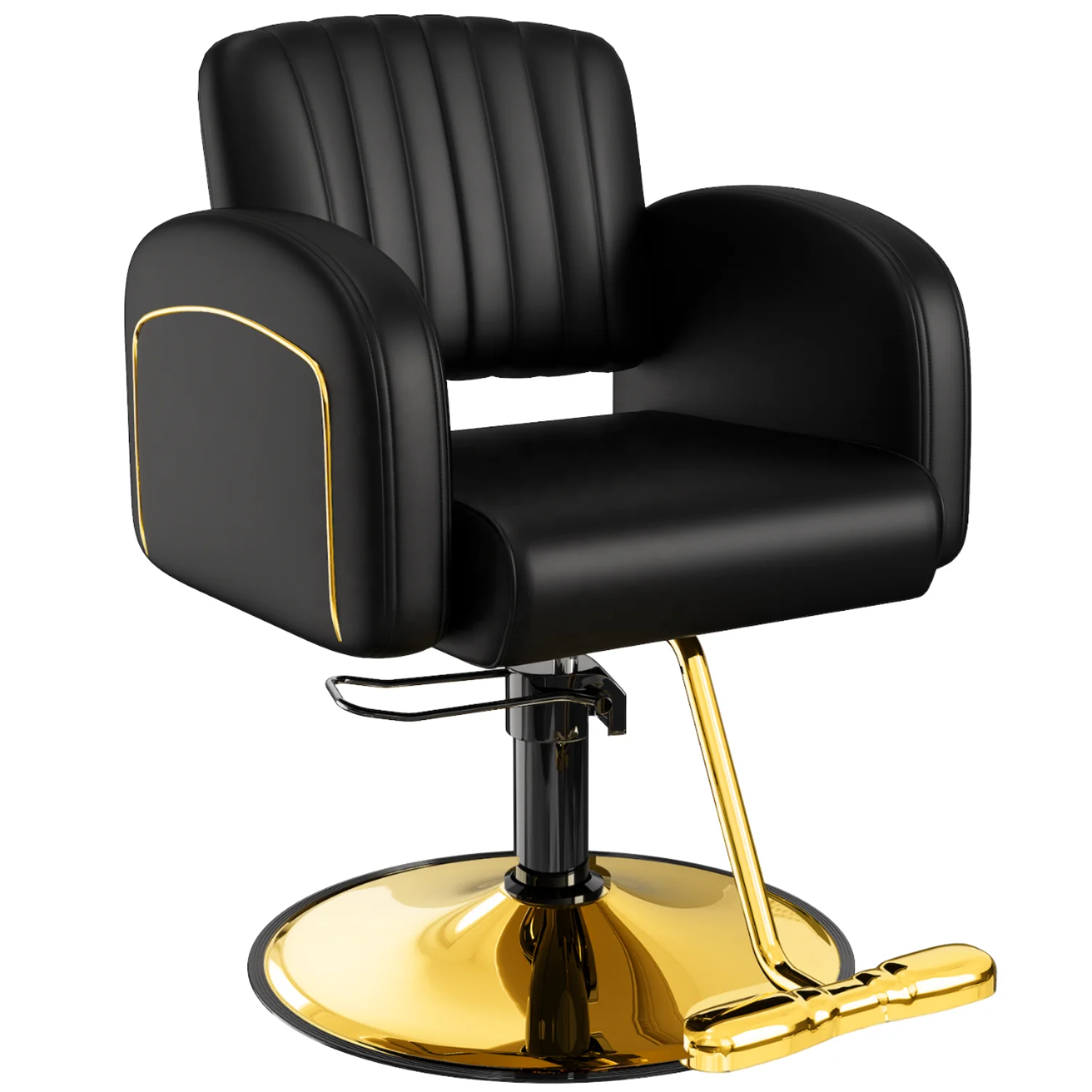 

High Quality Foldable Adjustable Commercial Salon Barber Chair with Synthetic Leather and Heavy-Duty Hydraulic Pump