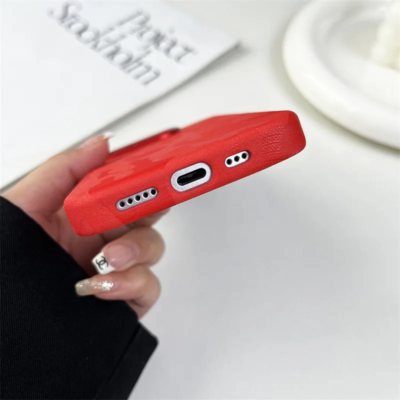 For iPhone 12 13 14 15 16 Pro Max Pattern Camouflage Leather Back Case Shockproof Matte Magnetic Luxury Anti-Fingerprint Cover