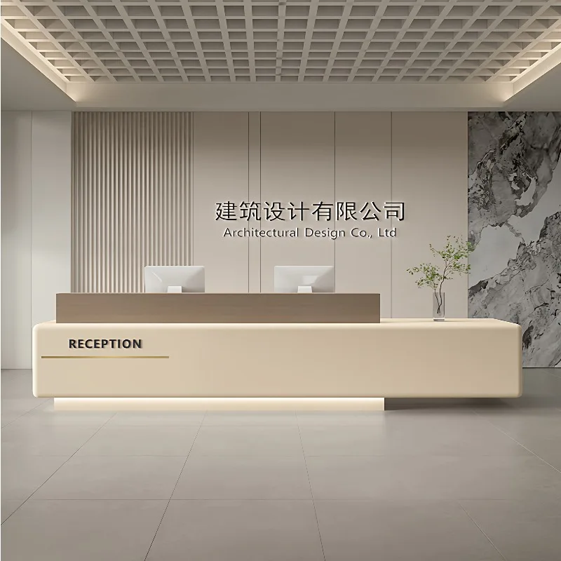 Design Minimalist Reception Desks Modern Shelves Best Company Wood Reception Desks Luxury Drawer Escritorio Office Furniture