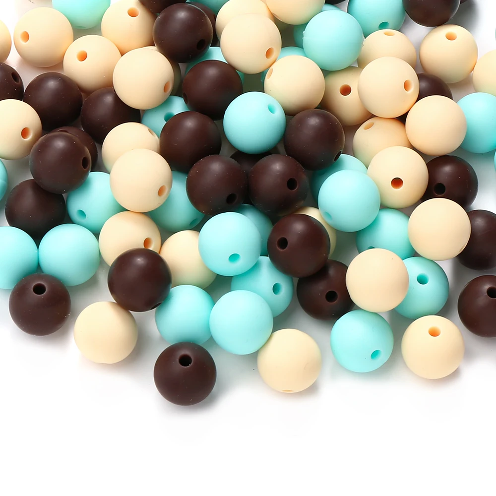 30Pcs 15mm Round Silicone Beads Bulk Silicone Spacer Beads for Making Diy Handmade Bracelets Necklaces Jewelry Gifts Accessories