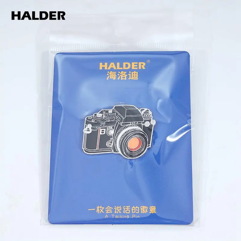 HALDER Digital Camera Photographer Enamel Brooch Lapel Pin backpack Costume Canvas Bag badge Jewelry Accessories Gift Wholesale