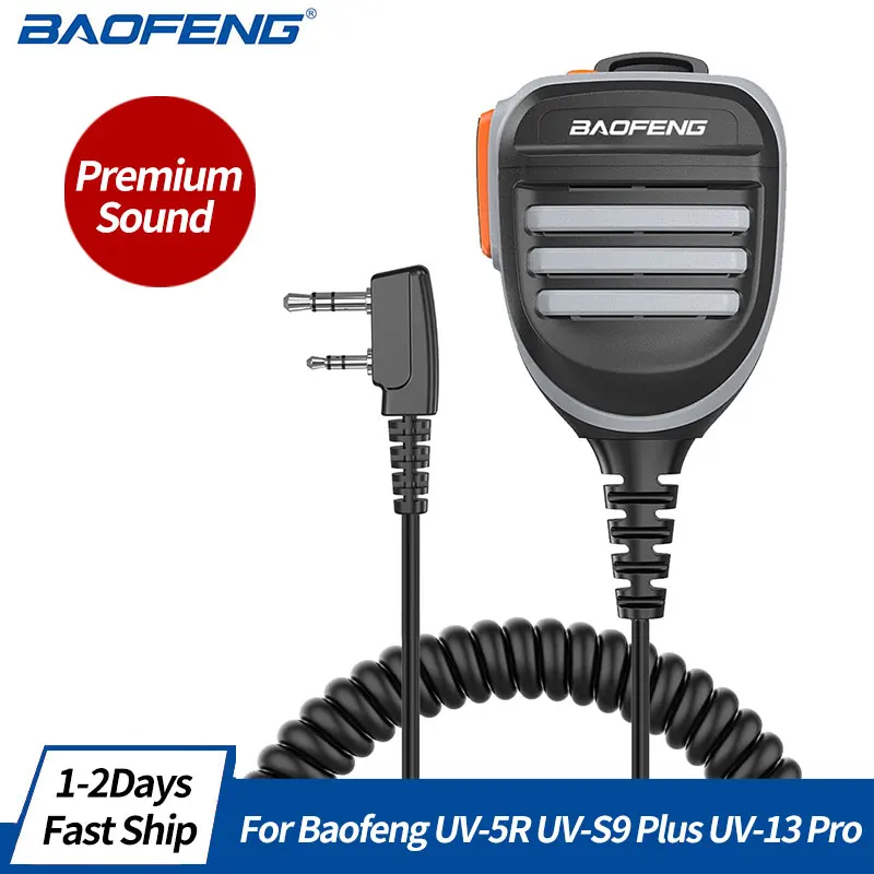 Baofeng Walkie Talkie ลำโพงไมโครโฟน PTT Mic สำหรับ Baofeng UV-5R BF-888S UV-82 UV-S9 PLUS UV 13 Pro UV-16 Pro 2วิทยุ