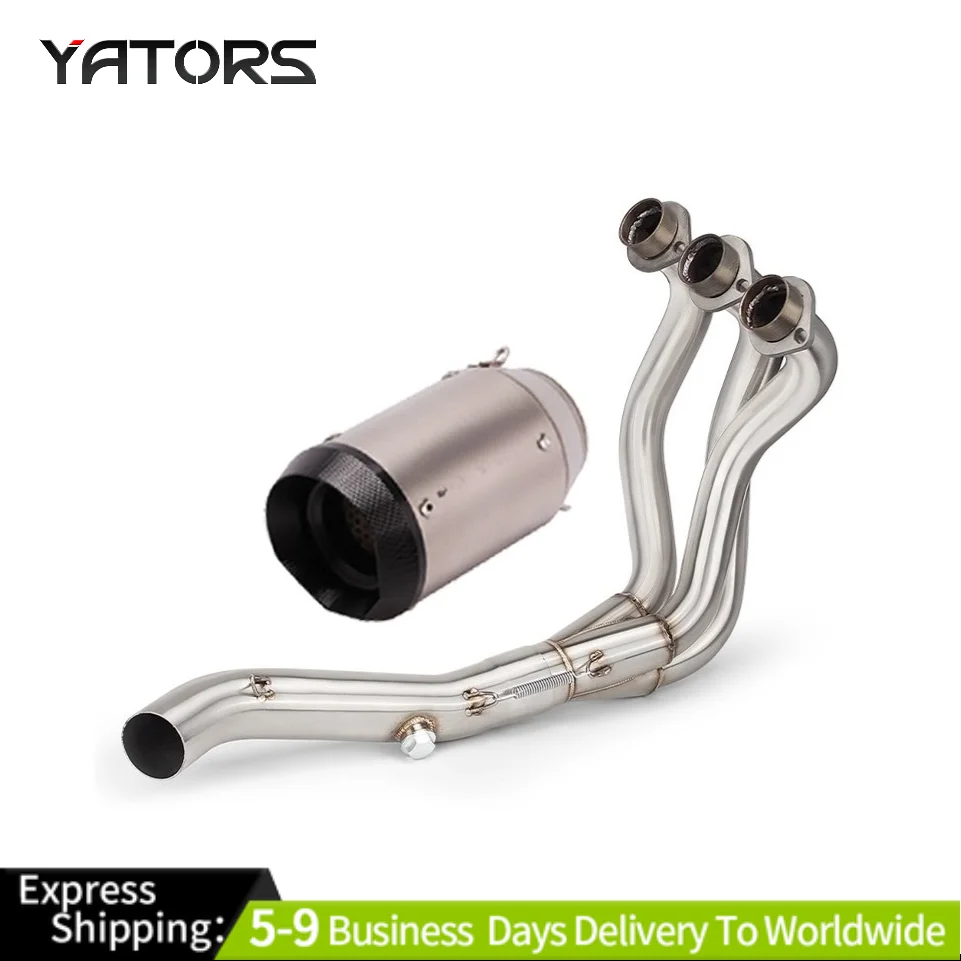 

Exhaust System Header Pipe 51mm Muffler Escape For Yamaha MT-09 FZ09 2014-2020 Exhausts Pipes