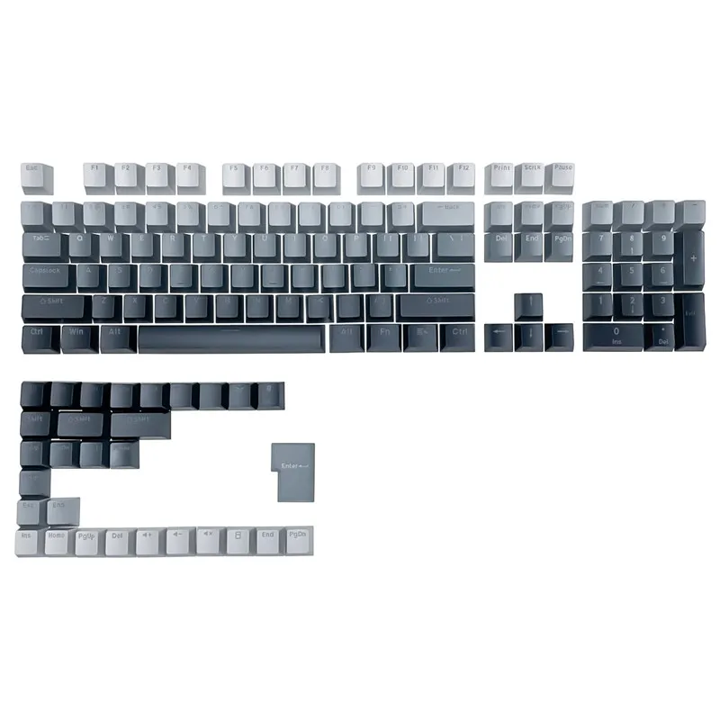 Polar Day Gradient Translucent Personalized Keycaps PBT Material OEM Profile Doubleshot For 61/64/68/104 Mechanical Keyboard