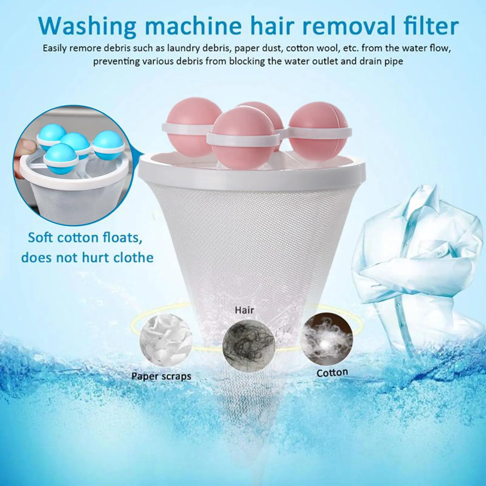 Washing Machine Filter Mesh Bag Washing Machine Hair Home Collection Cleaning Floating Accessories Mesh Filter Supplies Dir U3O0