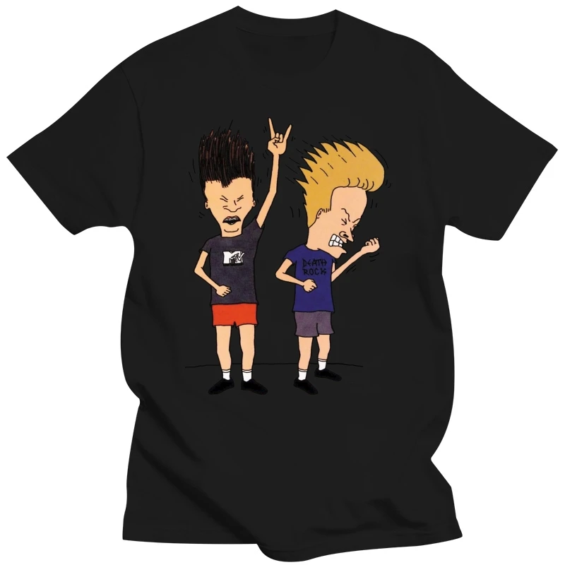 Men Beavis Butthead Rock Tshirt Comic Punk Tops Hombre Summer Oversized T-shirt Hipster Roupas Masculinas Male Extended T Shirt