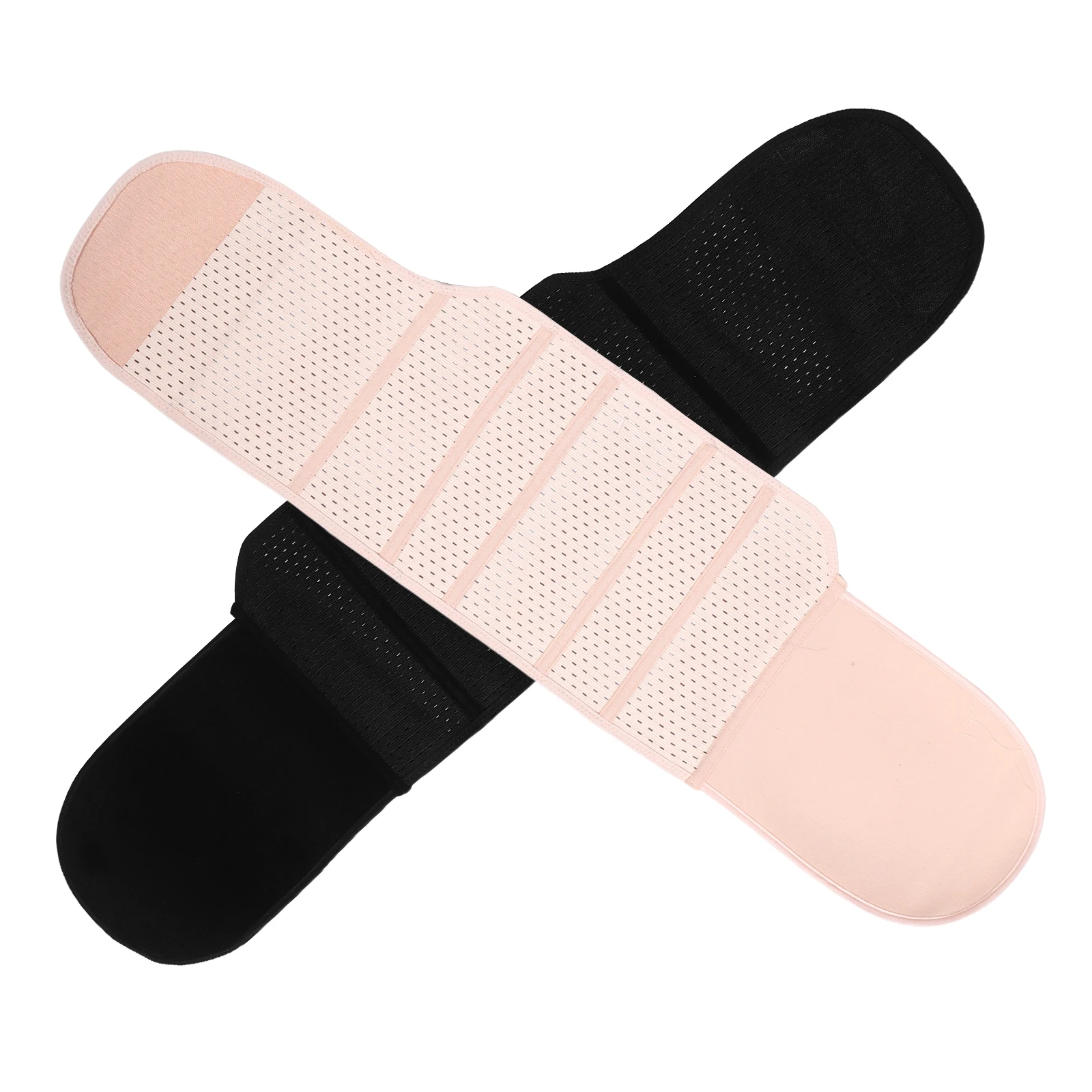 2pcs Postpartum Belly Band For Women Adjustable Abdominal Binder Breathable Waist Belt Hook Loop Fastener Maternity Recovery