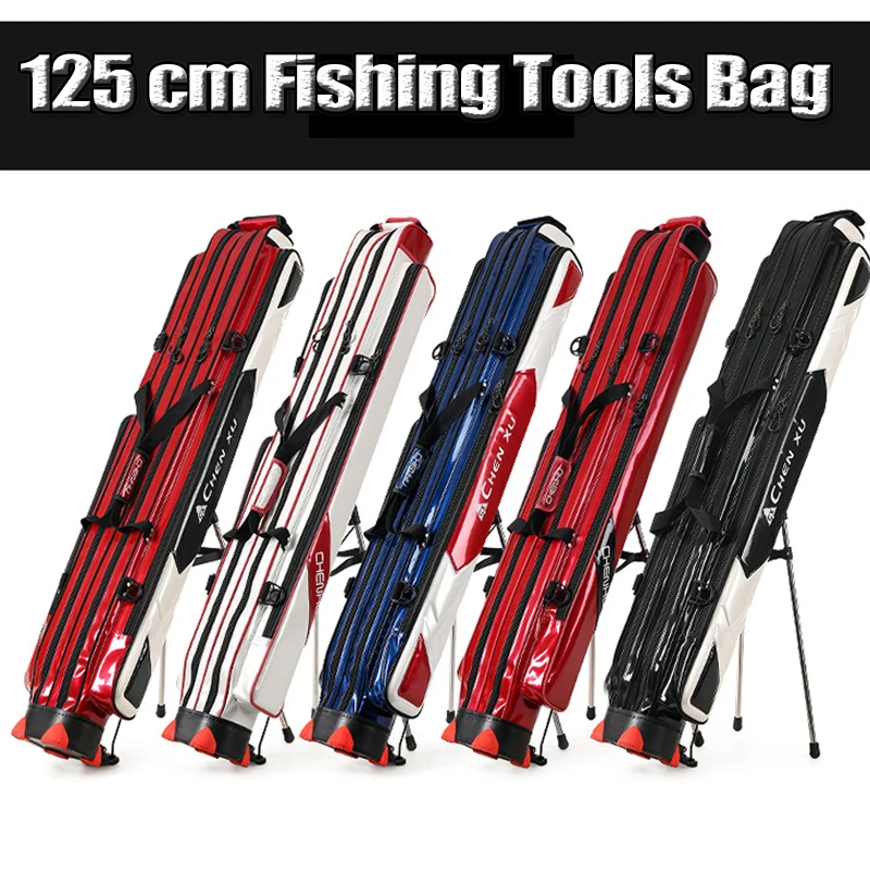 

1.25 Meter Large capacity Fishing Rod Bag Double Shoulder Lure Fishing Taiwan Sle Hard Case Multi Functional Waterproof