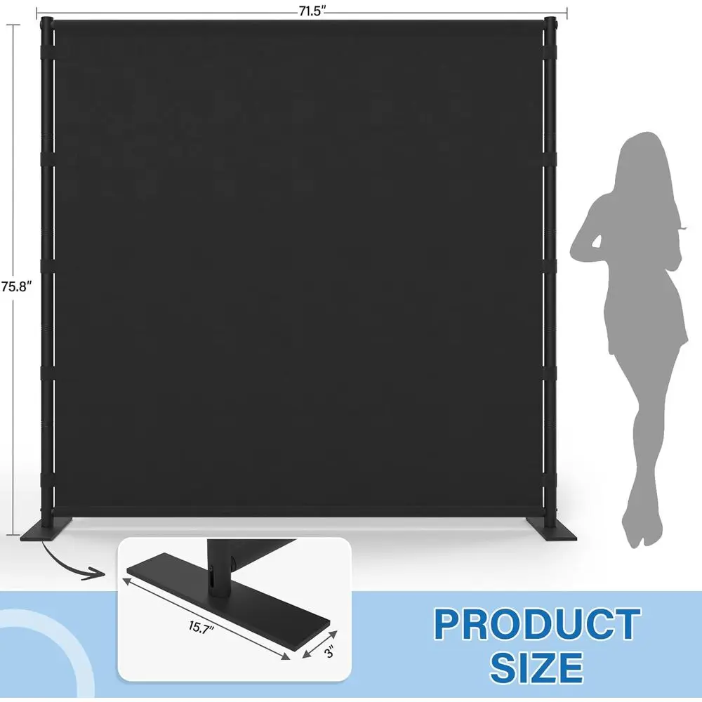 Room Divider, Reusable Single Panel Privacy Screen, Portable Temporary Wall Dividers or Room Separation, Large Room Partitions a