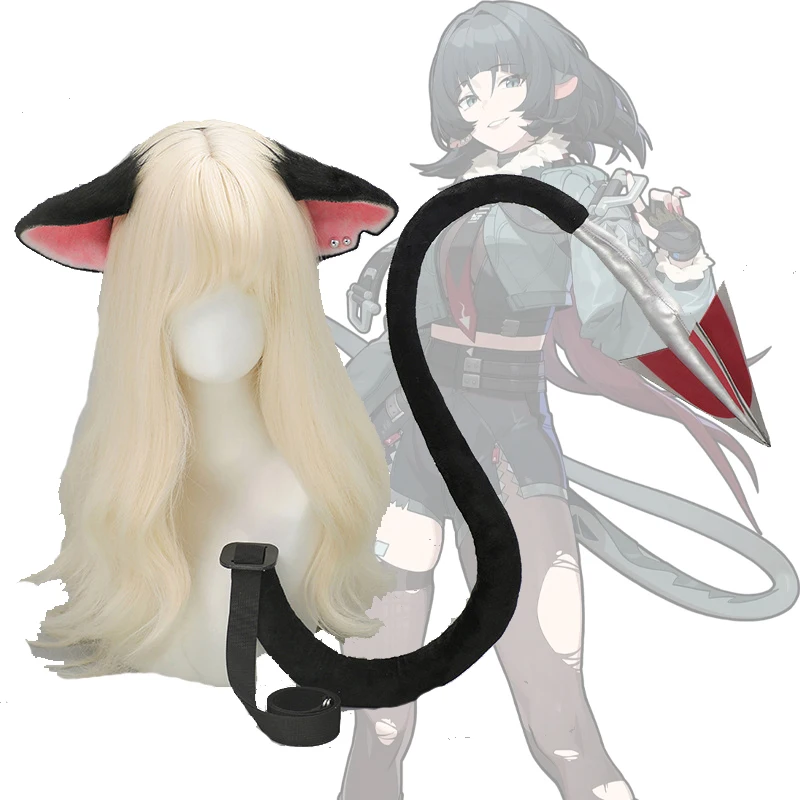

Zenless Zone Zero Jane Doe Tail Headwear Set Halloween Cosplay Party Props Animal Ear Set Halloween Carnival Masquerade Costumes