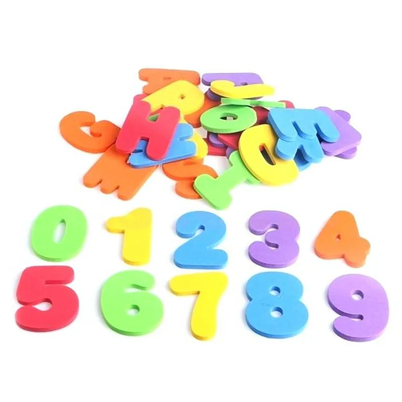36 Teile/satz Alphanumerische Brief Bad Spielzeug 3D Puzzle Baby Bad Spielzeug Weiche EVA Kinder Baby Wasser Spielzeug Für Bad Frühen pädagogisches