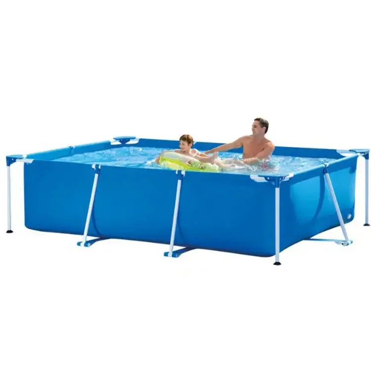 Swimming Pool Foldable Rectangle Large Space Square Steel Frame Outdoor Family PVC for Kids Outdoor Reaction Equipment 2024