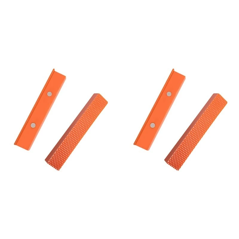 4Pcs 6 Inch Vise Jaw Pad Magnetic Cover Multi-Purpose Protector For Metal Bench Vise Machine Tool Twill Style