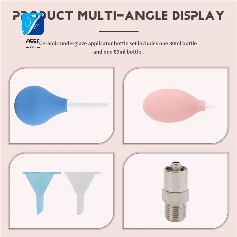 

A55F- Precision Tip Applicator Bottle Metal For Pottery Glaze Sliding Tail Pottery Glaze Squeeze Bottle For Clay Supplies