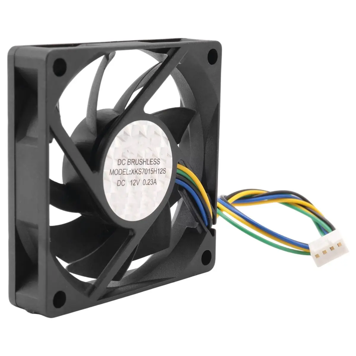 DT60 70x70x15mm 12V 4 Pins PWM PC Computer Case CPU Cooler Cooling Fan Black