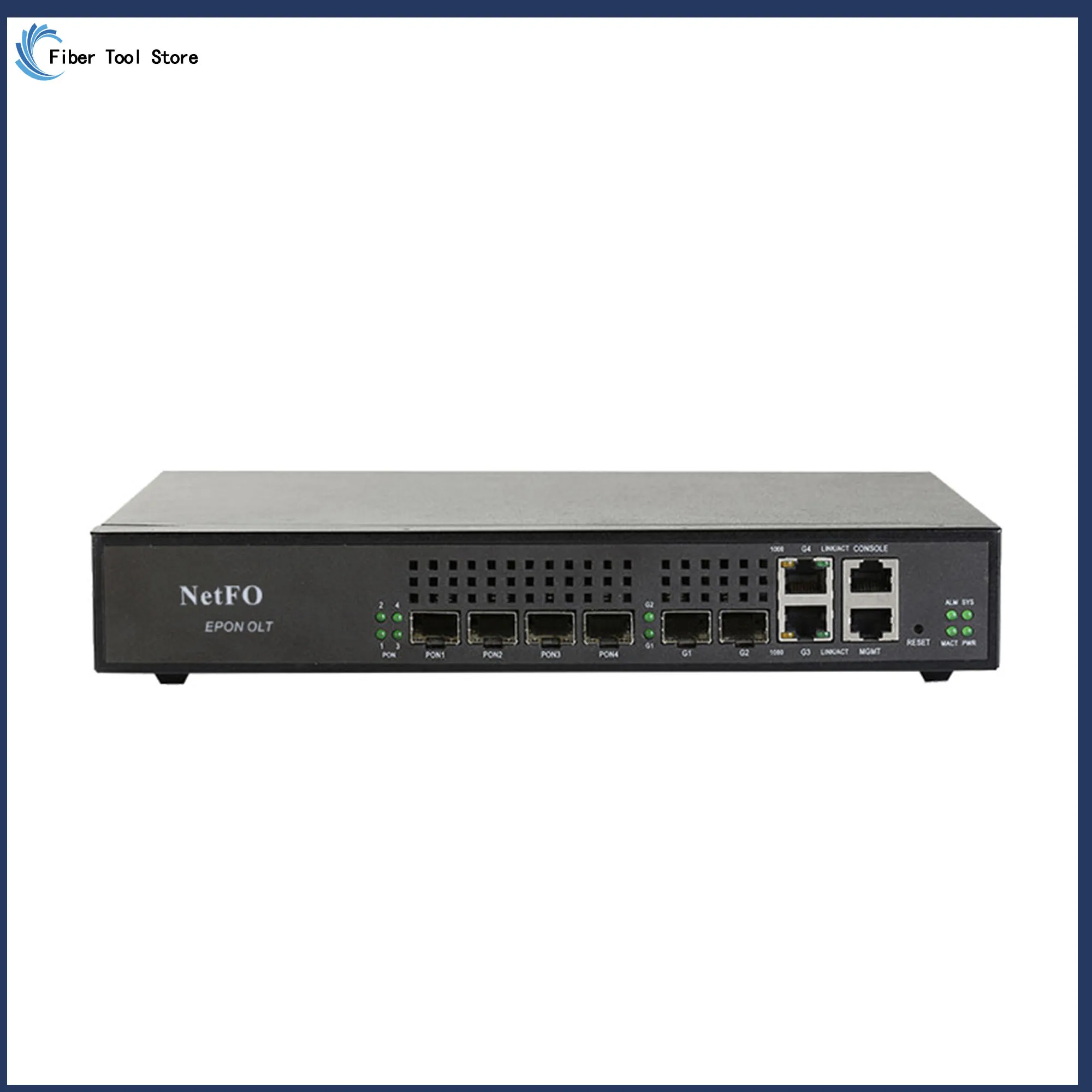 Pequeno EPON OLT Dispositivo de Fibra Óptica, Plug and Play, Registro Automático Estável, 4 Port, NF5804