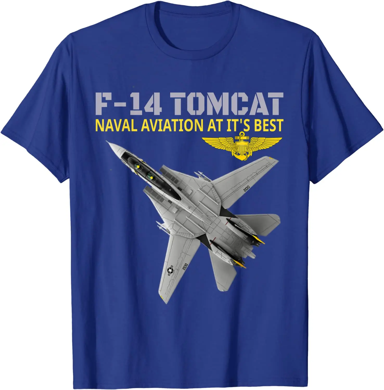 The F-14 Tomcat In Action.Naval Aviation At Its Best. Men T-Shirt Short Sleeve Casual Cotton O-Neck Summer Shirt