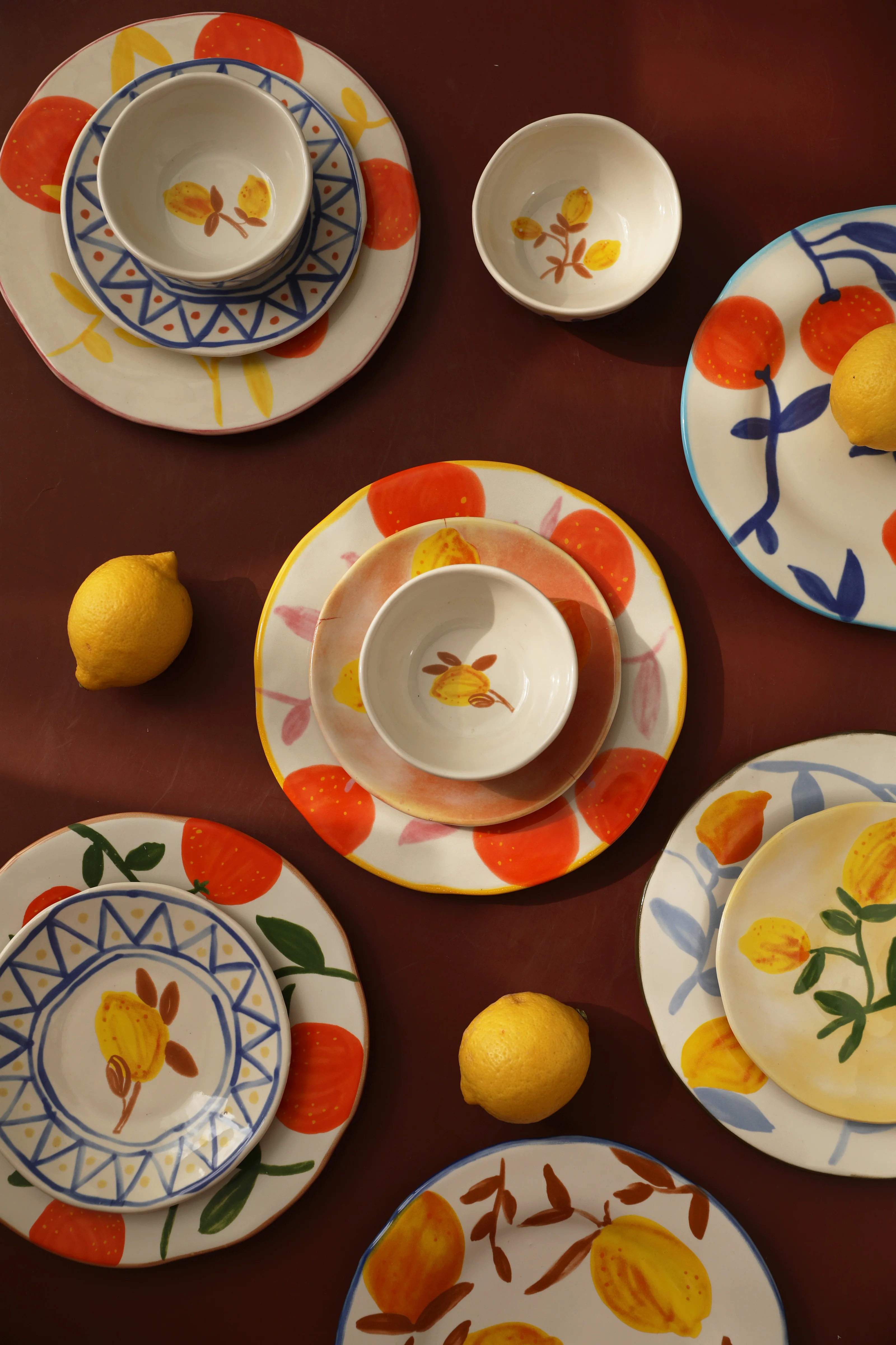 

Summer Citrus Danish&Klevering Hand Pinched Irregular Ceramic Plate