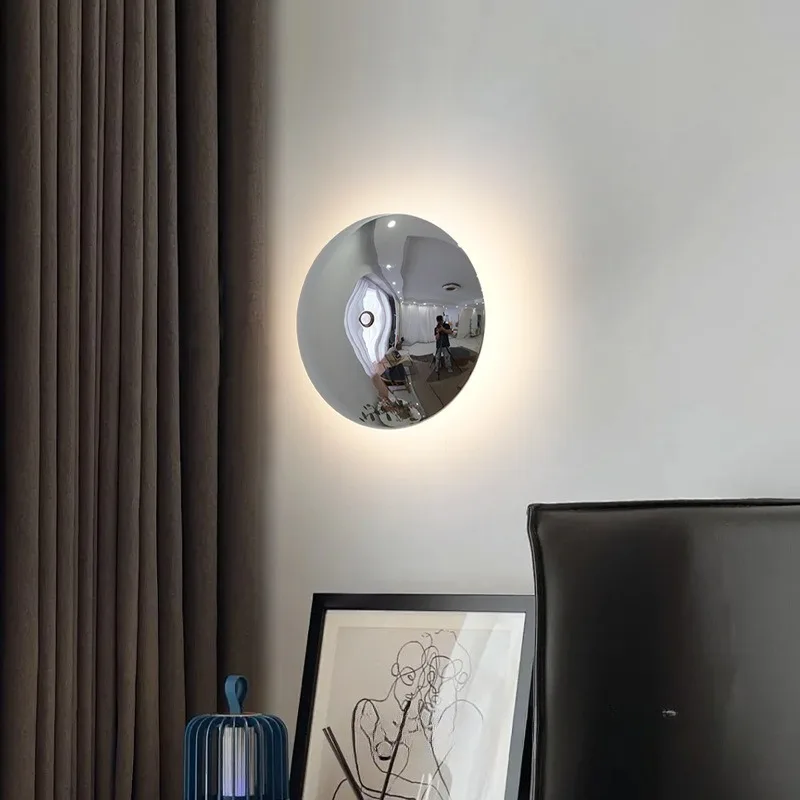 

New rechargeable modern minimalist wall lamp vintage Bauhaus bedroom bedside lamp background wall ambient night light