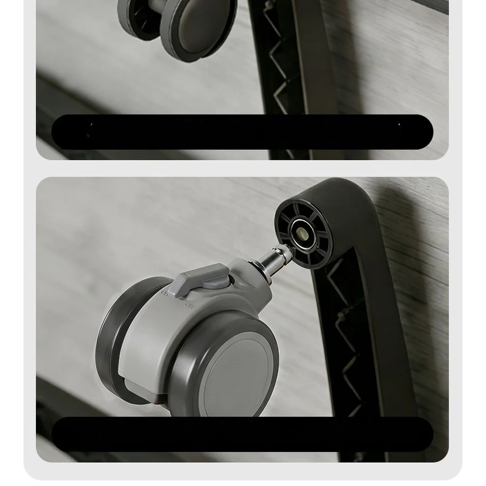 2 Inch Silent PU Caster Wheels for Children Chairs with Integrated Gravity Lock System and Full 360 Degree Swivel Capability