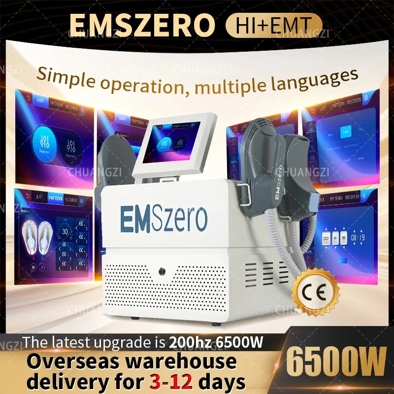 

2024 Emszero Nova EMS 6500W 200Hz Neo Hi-emt аппарат для лепки мышц с 4 ручками и подушечкой для стимуляции тазовой кислоты опционально