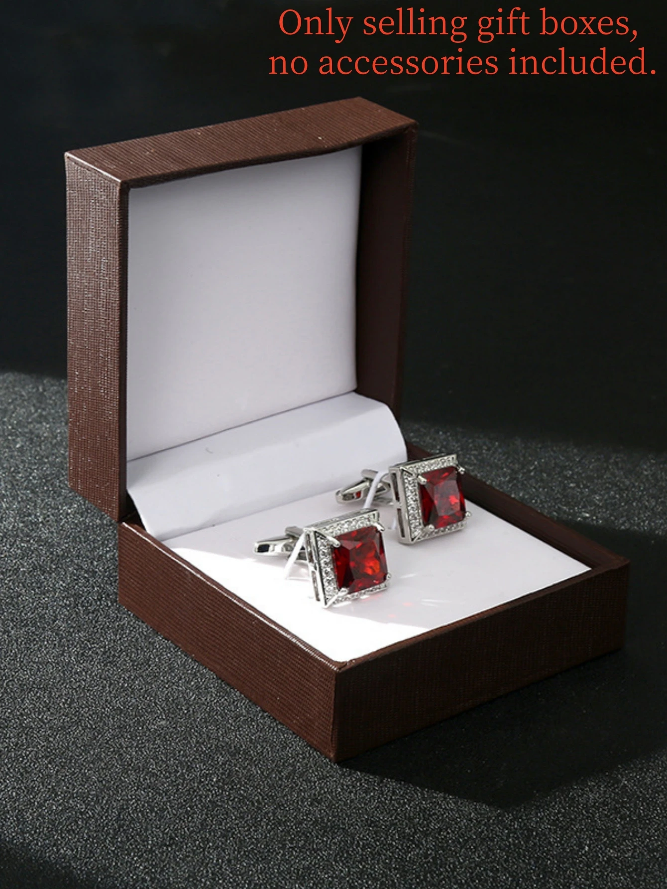 One square 7*7*4cm cufflink tie clip display packaging box, men's accessory storage, suitable for daily gift packaging box.