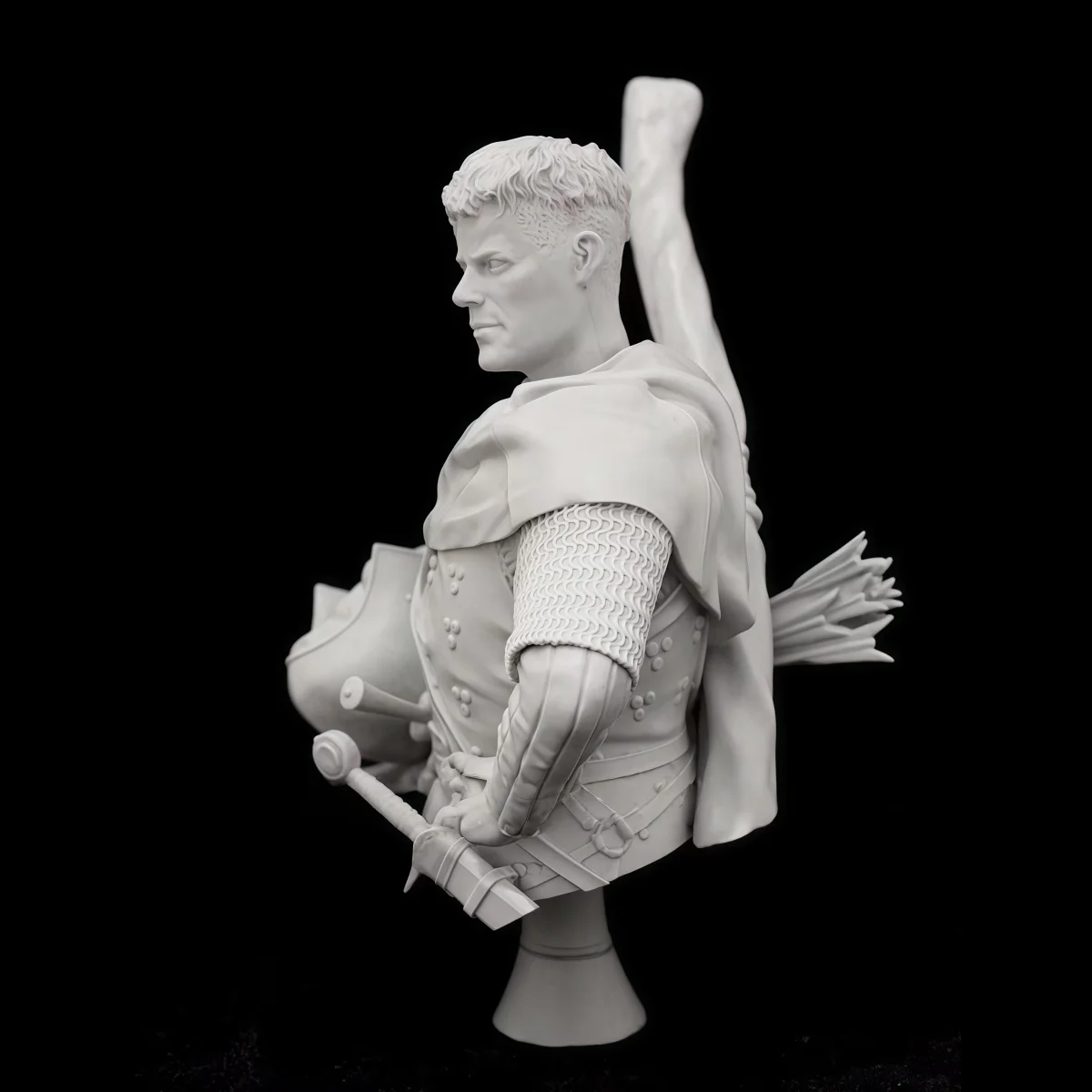 1/10 resin unpainted model kit, military theme, half figure. 15th century European archer assembly and unpainted GK