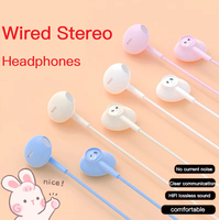 Wired Headphones 3.5mm Type C Sport Earbuds with Bass Phone Earphones Stereo Headset with Mic volume control Music Earphones