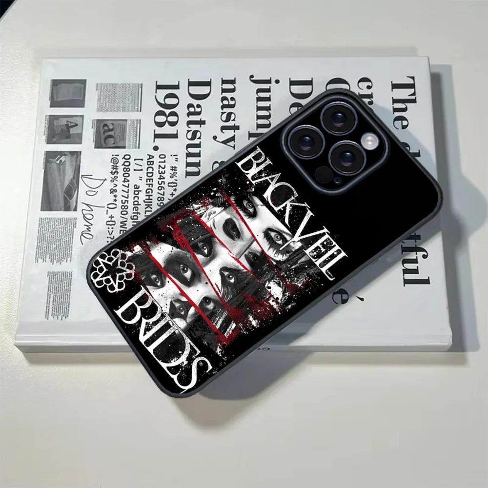 B-Black Veil Brides Band Phone Case For iPhone 16 15 14 13 12 11 PRO MAX PLUS Mini TPU Soft to  Skin-friendly case