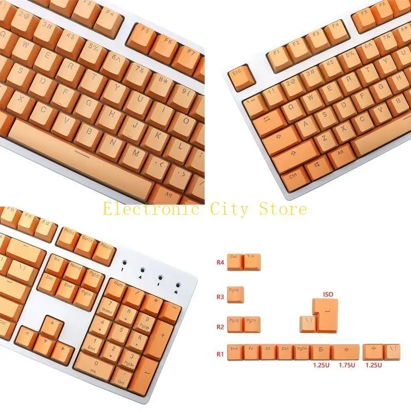 

124 клавиши PBT OEM Механические клавишные клавиши прозрачная подсветка для крышки клавиш s Hu8d