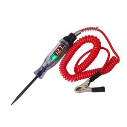 Probador de Cable de circuito de voltaje de coche, sonda larga, Detector de pluma, herramientas de reparación de automóviles, rastreador de Cable automático portátil, 6V, 12V, 24V CC