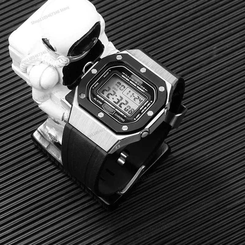 For  Modified DW-5600/GW-M5610/B5600 Stainless Steel Case Strap