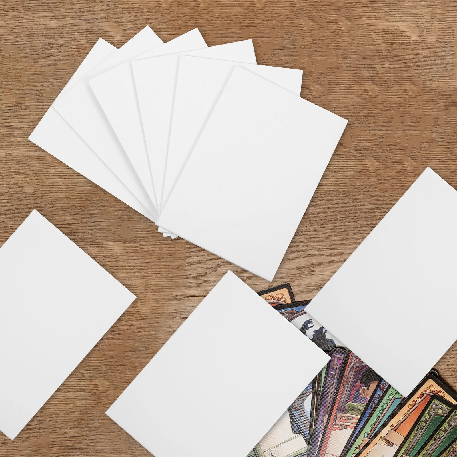 30Pcs Game Card Protectors Thick White Cardstock Blank Hard Card Stock for DIY Craft Invitations Postcards Collection Storage